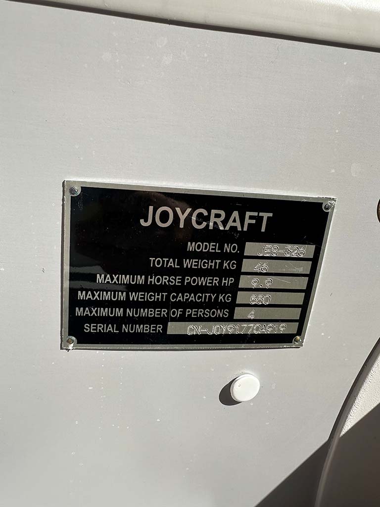 JOYCRAFT JES-326 ジョイクラフト 2019年 サンプル艇